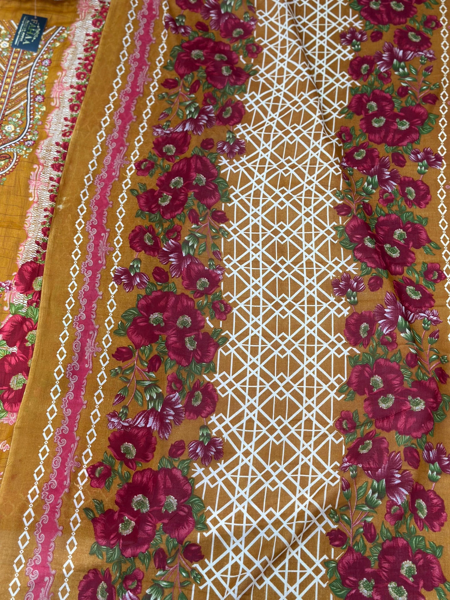 1006 Unstitched Casual Lawn Suit