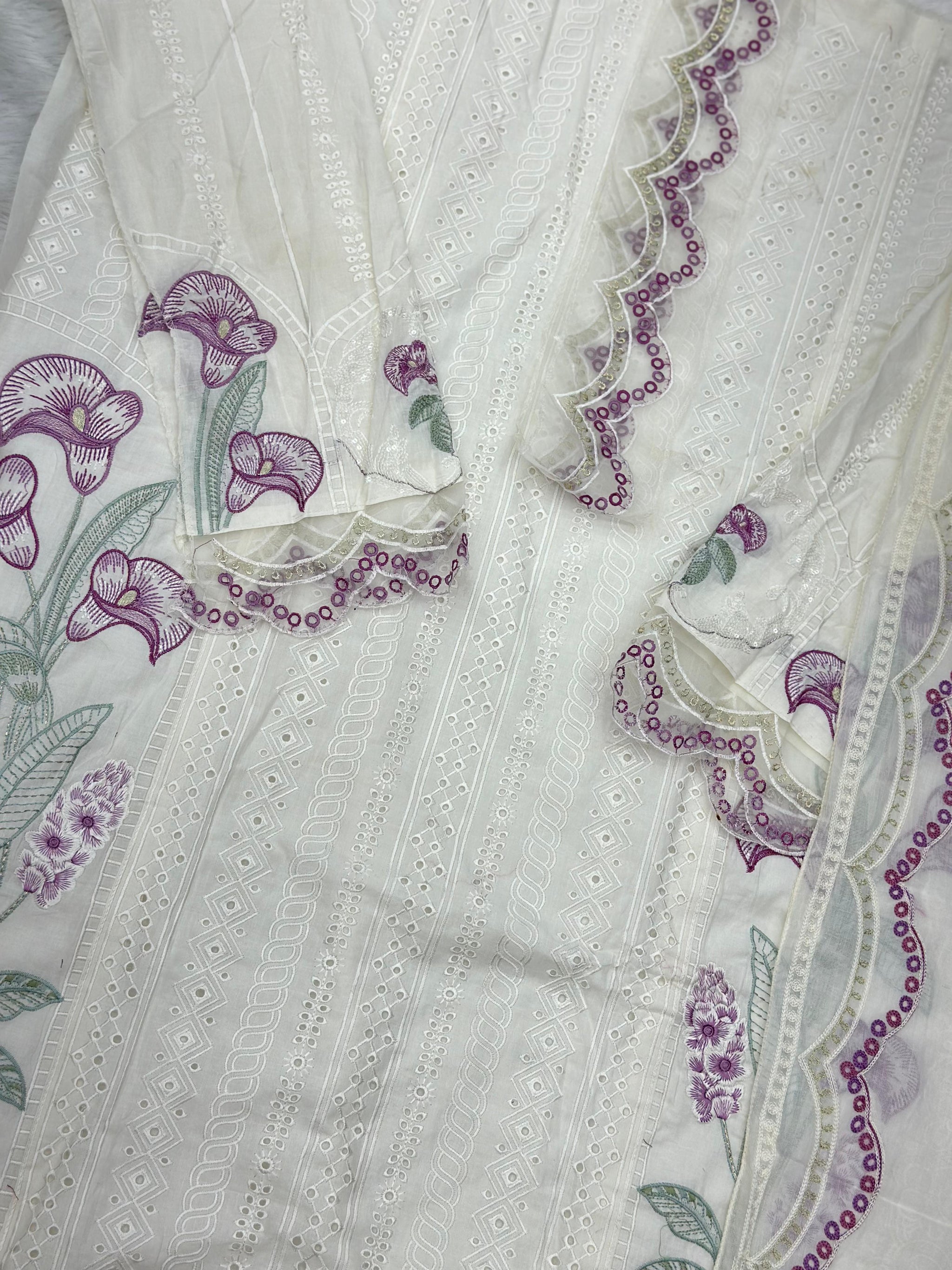 838 Adan Libas Pakistani Unstitched Lawn Suit
