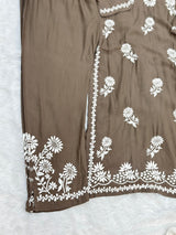 667 Lucknowi Palazzo Set - Grey
