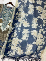 1212 Pakistani Lawn Suit - Olive