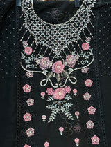 1487 Pakistani Unstitched Party Wear - Black