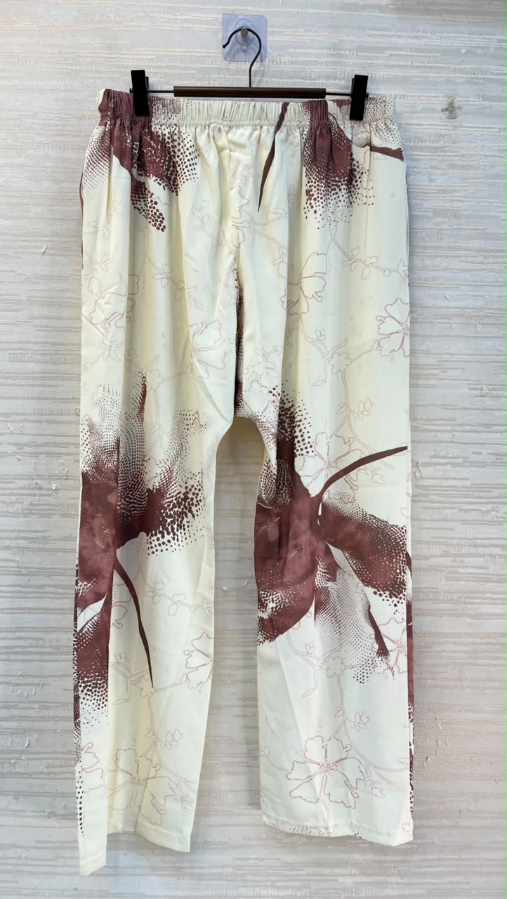 1192 Floral Printed Coord Set -  Wine