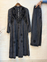 341 Imported Kashmiri Cord Sets - Charcoal Grey