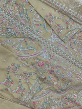 1434 Heavy Pakistani Partywear - Olive Green