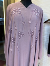1116 The Premium Abaya - Lavender Gray