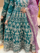 337 Emerald Mystique Original Husnara Gown