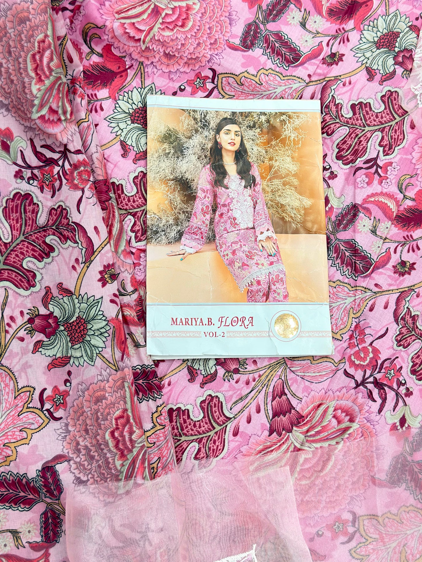 981 Unstitched Maria-B Flora Lawn Suit