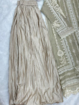 857 Readymade Mushk A-Line Sharara Set - Ivory