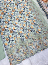 682 Pakistani Lawn Suit - Pista Green
