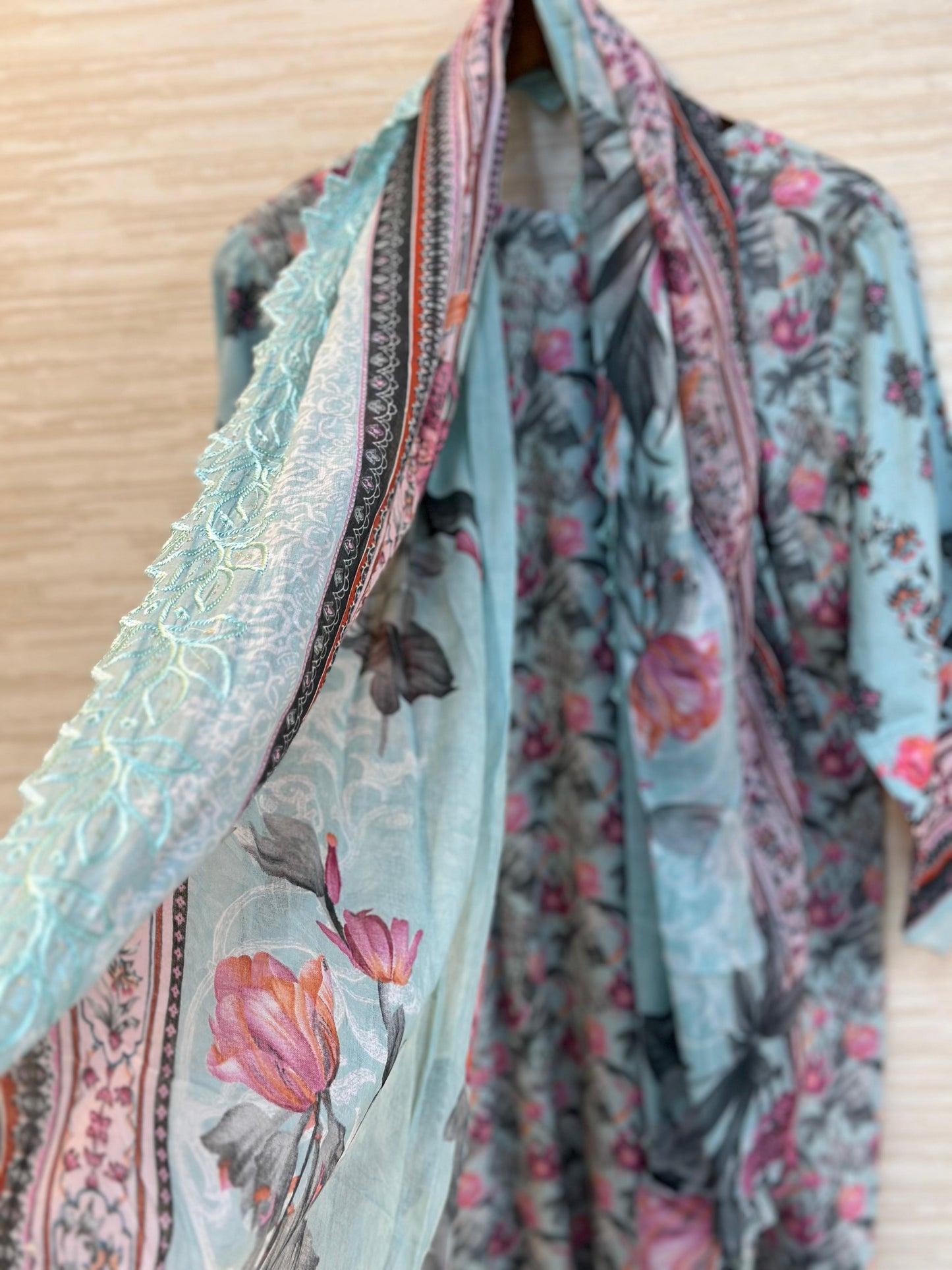 402 Floral Lawn Suit