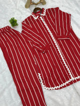 694 Casual Cordsets - Red & White