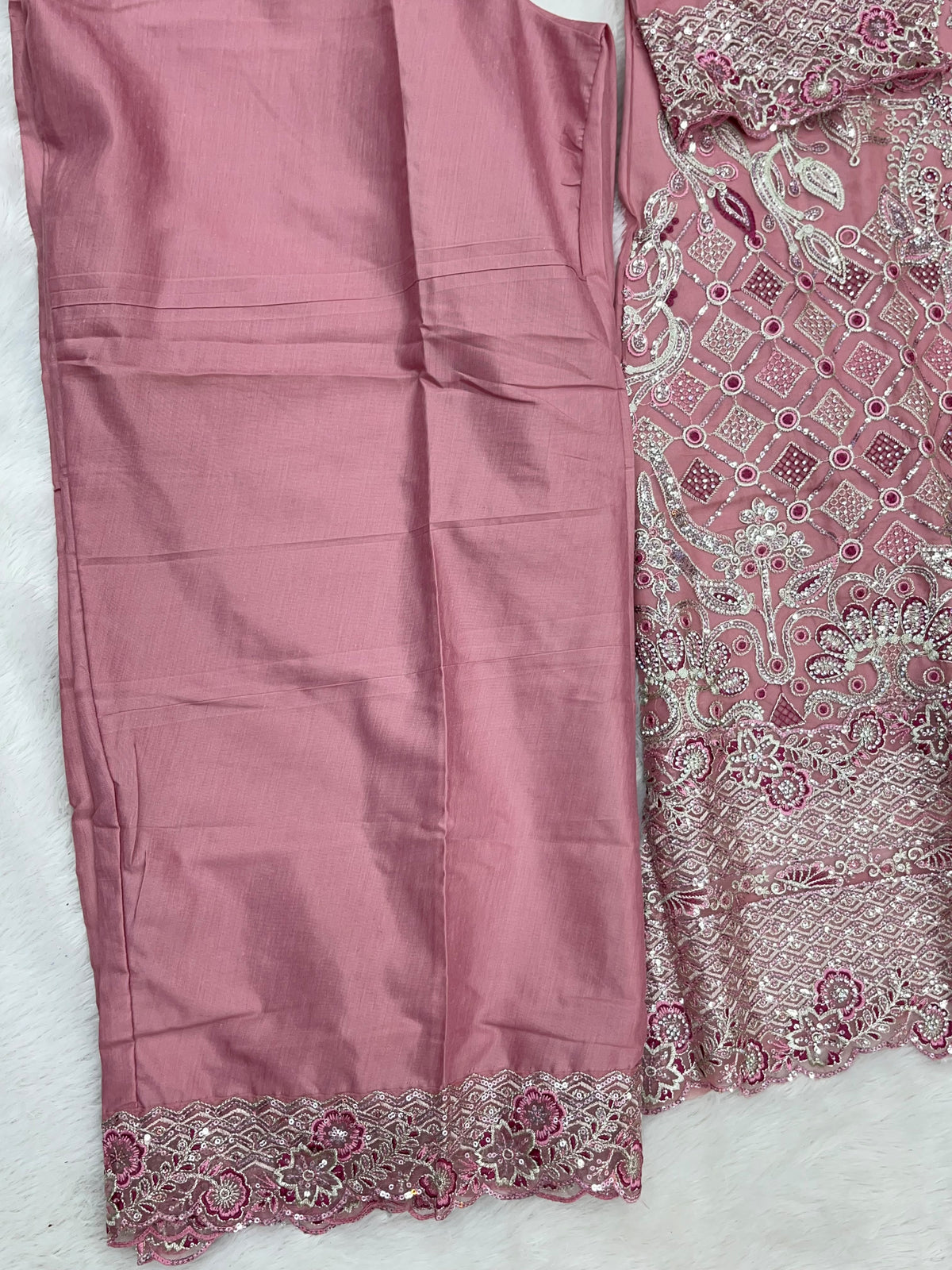 1430 Heavy Pakistani Partywear - Baby Pink