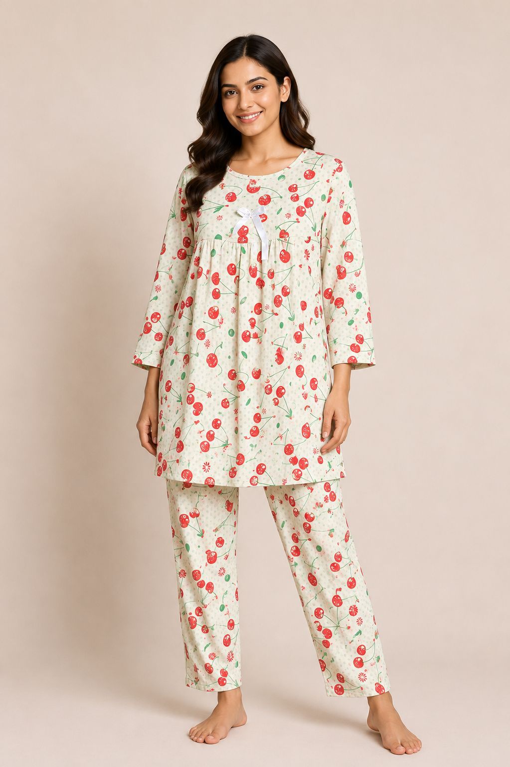 1342 Korean Bow Night Wear