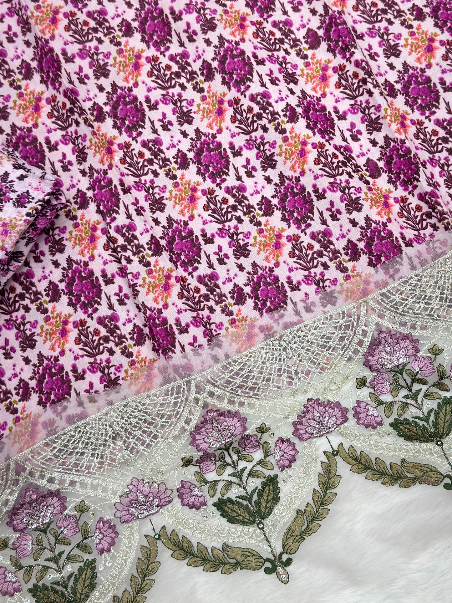 985 Unstitched Casual Lawn Suit