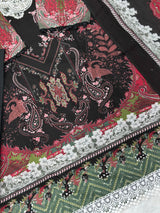740 Readymade Jade Pakistani Floral Printed Lawn Suit - Black