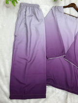 1245 Ombere Shade Coord Set - White/Purple