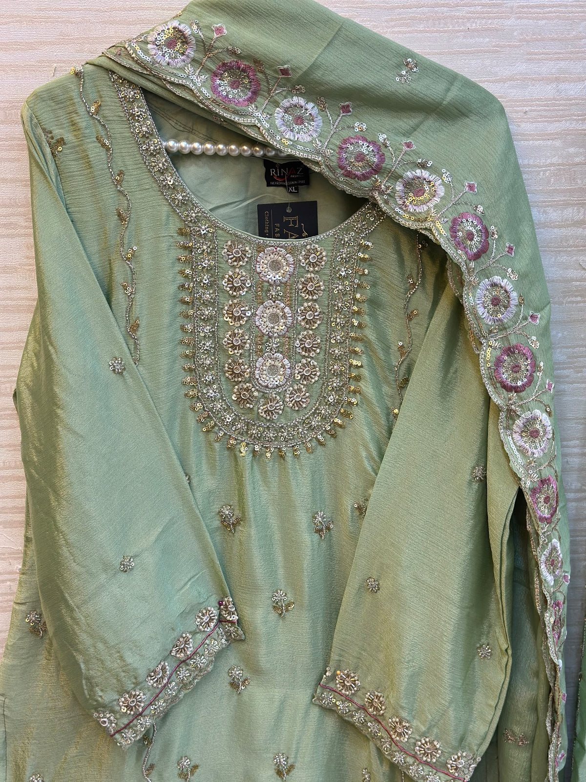 1784 Pakistani Party Wear - Pista Green