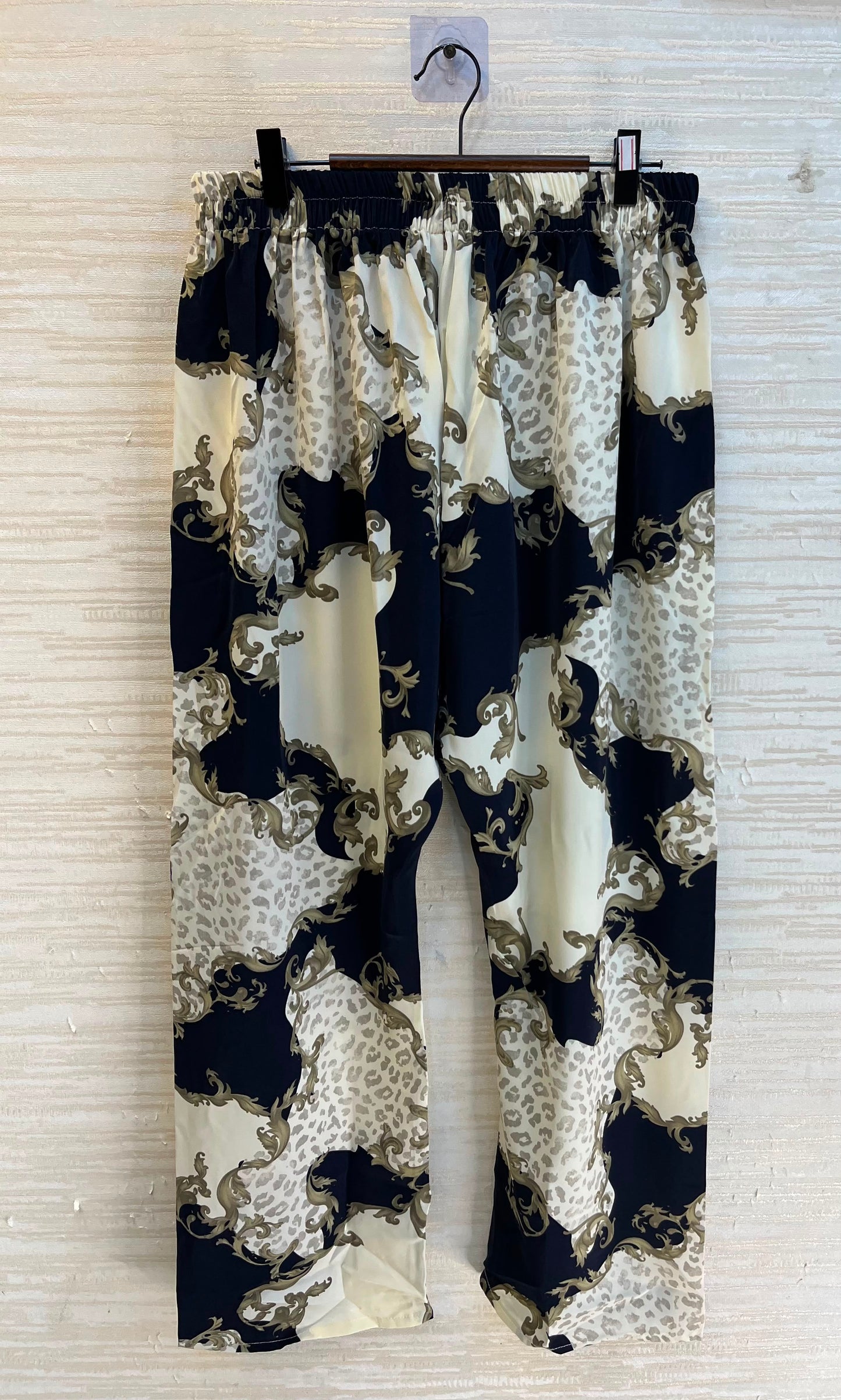 1099 Floral Kaftan Coord Set - Beige