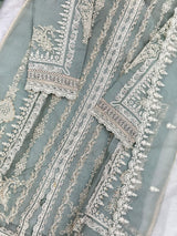 857 Readymade Mushk A-Line Sharara Set - Light Sea Green