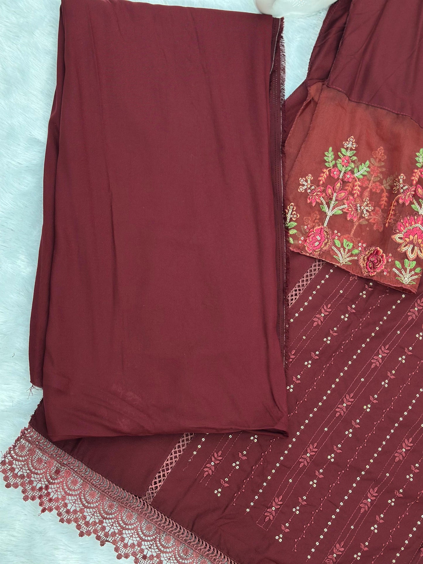 964 Maria-B Unstitched Pakistani Embroidered Suit
