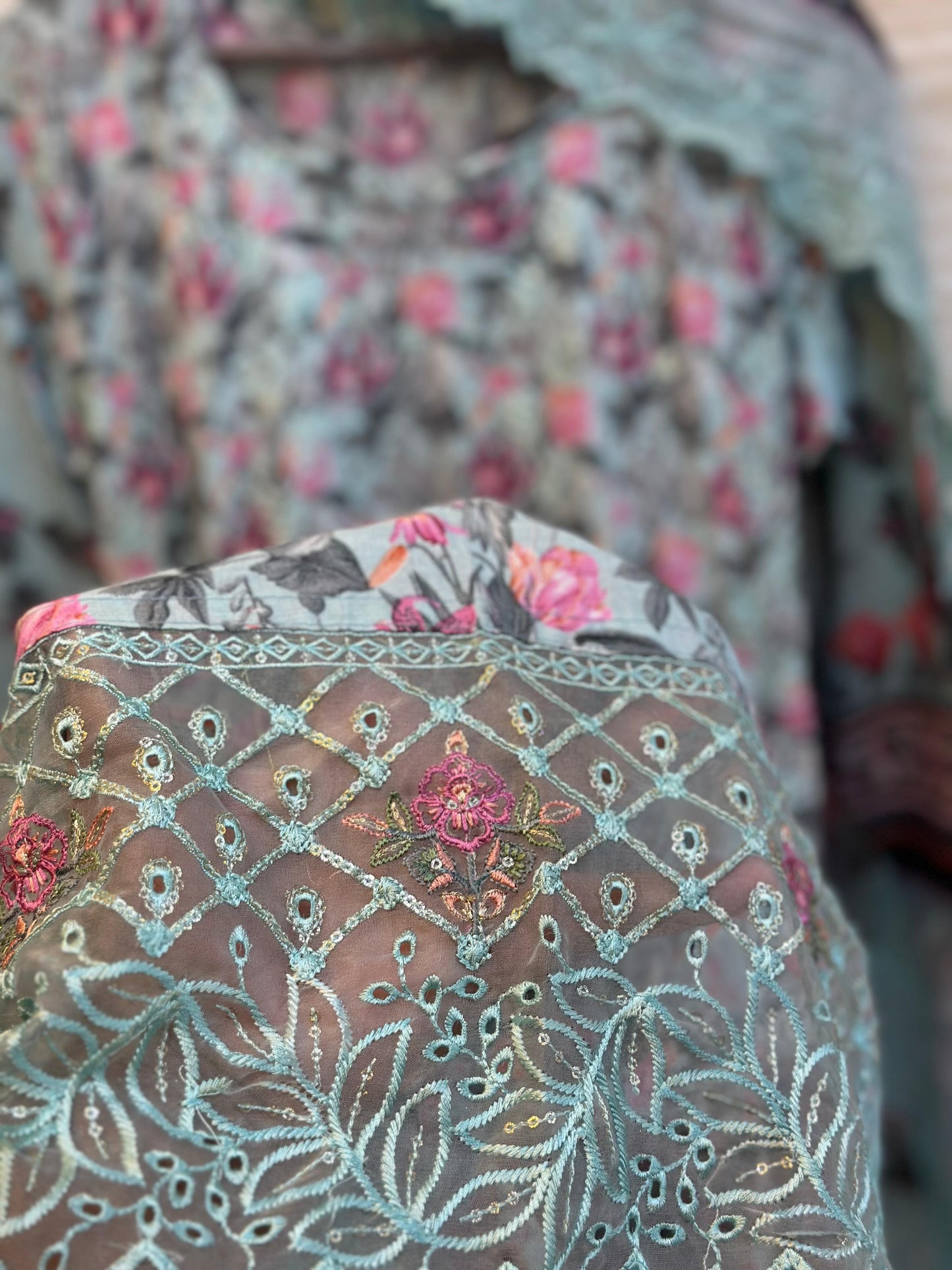 402 Floral Lawn Suit