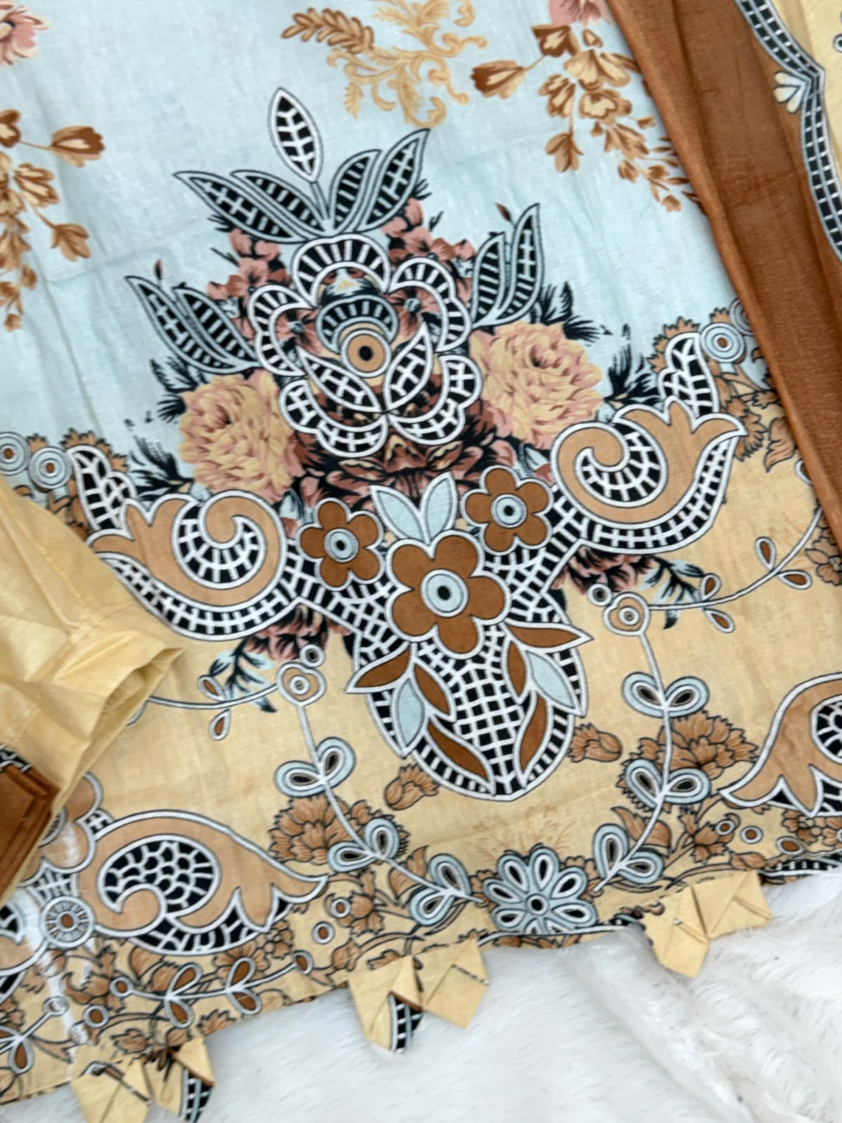 1450 Pakistani Embroidered Suit - Sky Blue