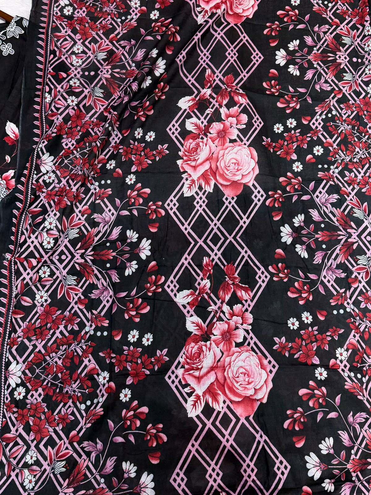 1450 Pakistani Embroidered Suit - Black