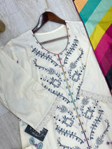 625 Premium Pakistani Lawn Suit - White