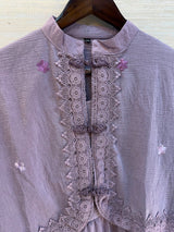 1208 Korean Jacket Gown Set - Lilac