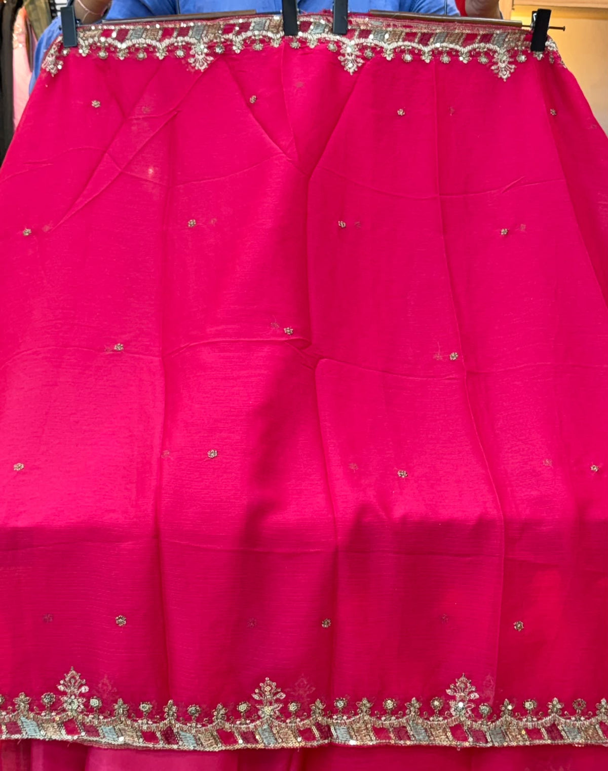 1439 Maria-B Unstitched Partywear - Rani Pink