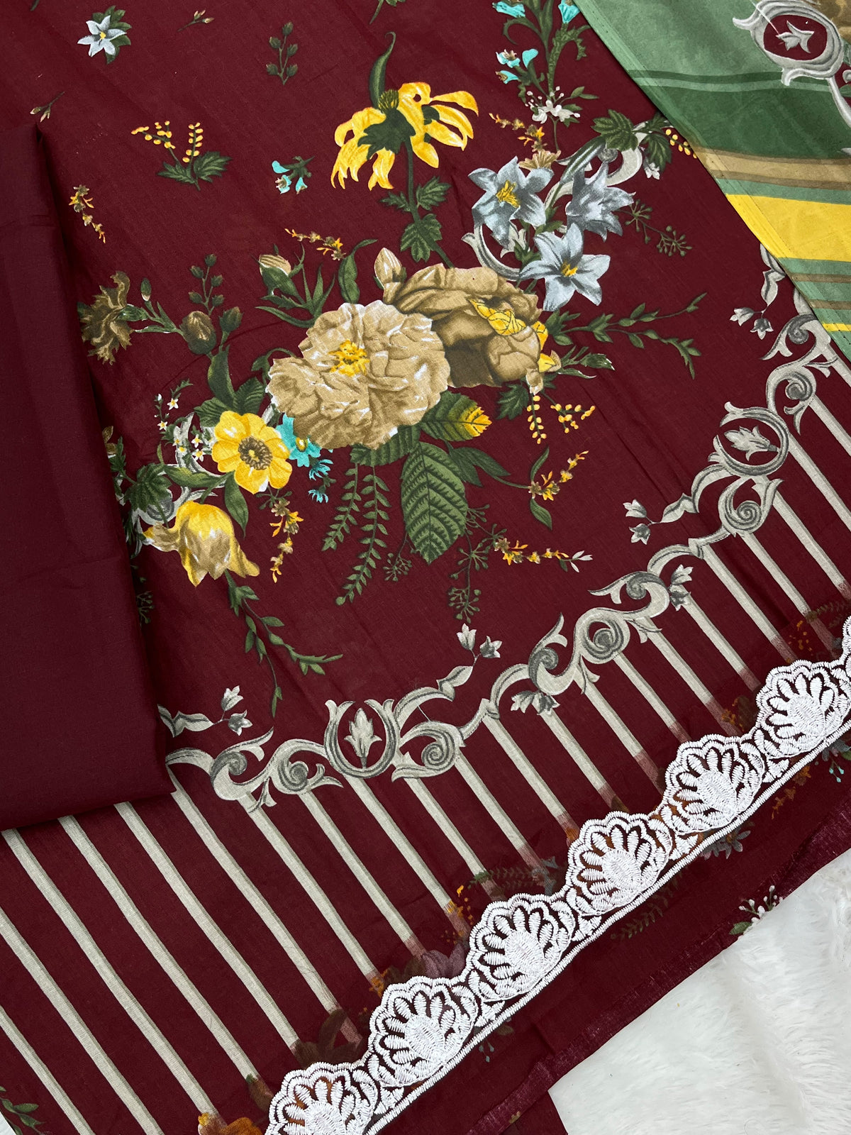 1411 Unstitched Casual Cotton Suit