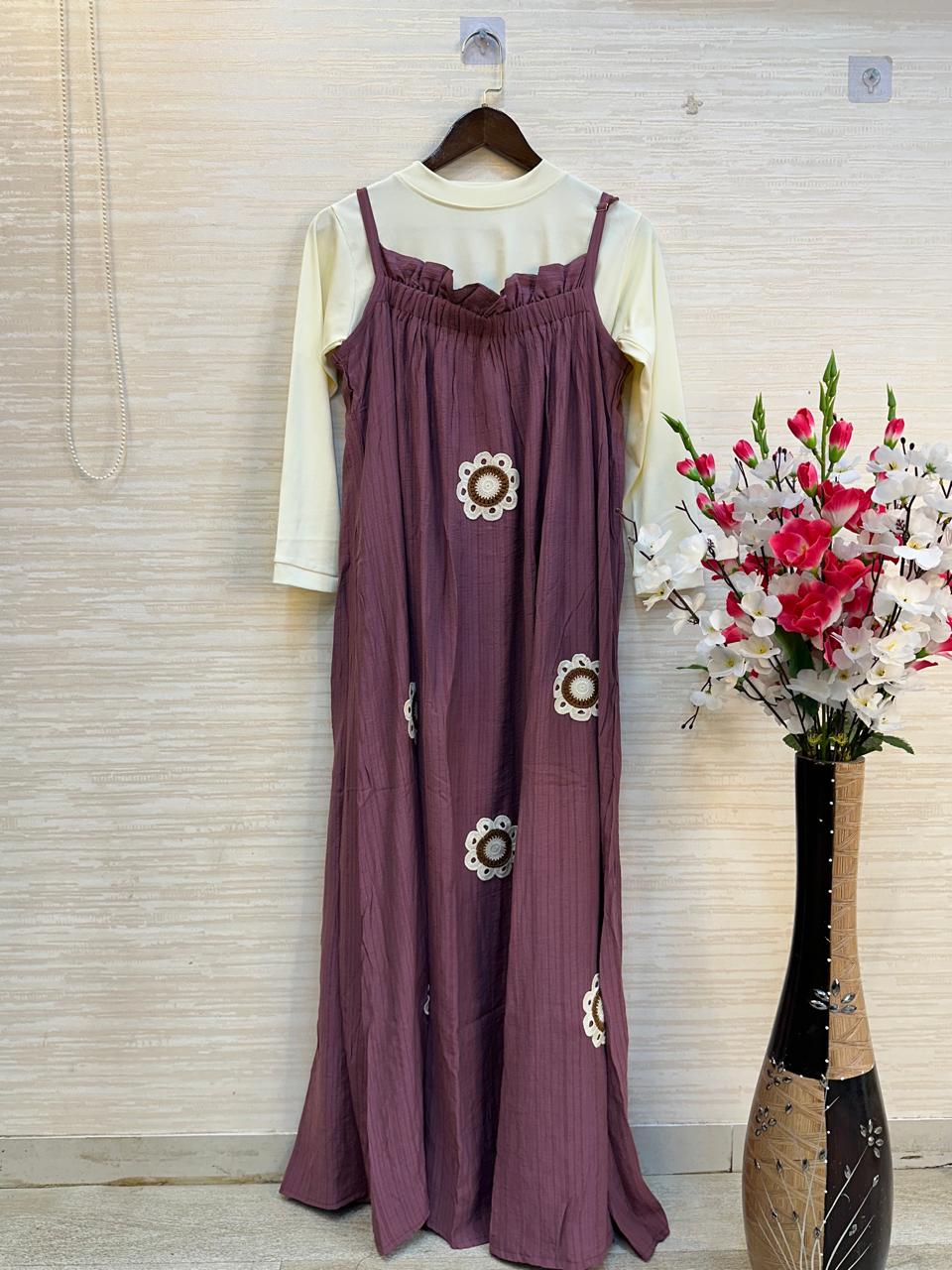 895 Floral Flare Coord Set - Purple