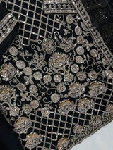 1427 Heavy Pakistani Partywear - Black