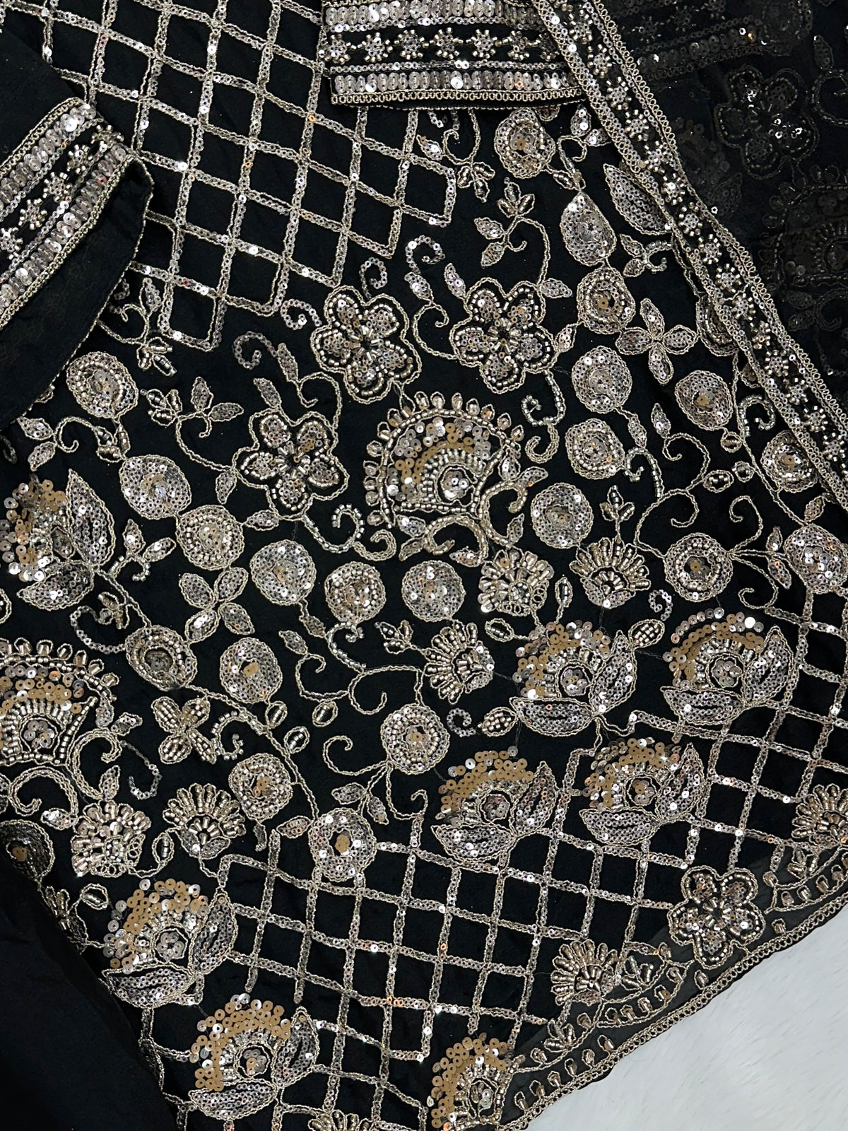 1427 Heavy Pakistani Partywear - Black