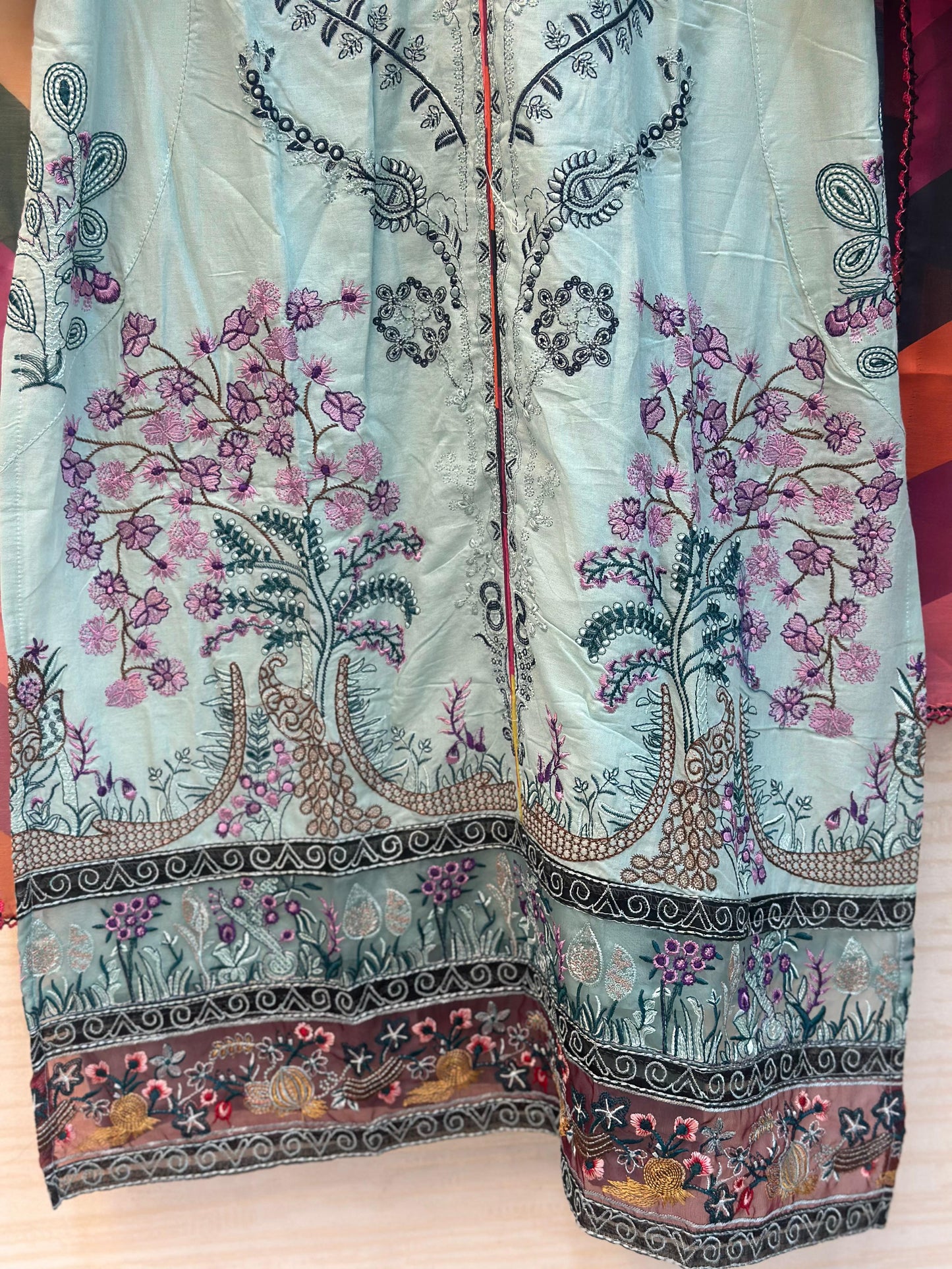 625 Premium Pakistani Lawn Suit - Aqua
