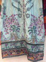 625 Premium Pakistani Lawn Suit - Aqua