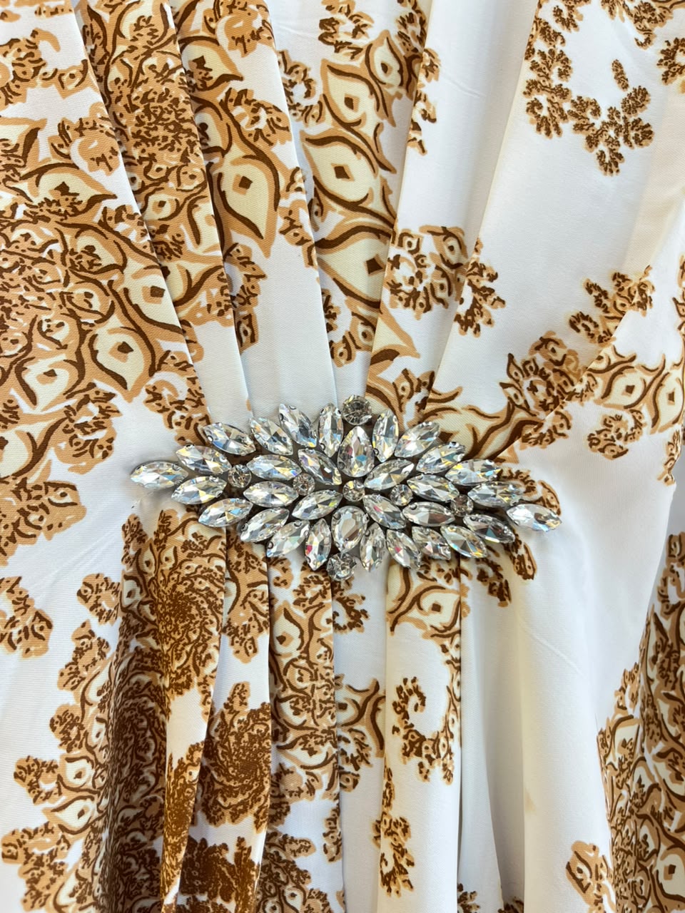 1201 Kaftan Coord Set - Cream