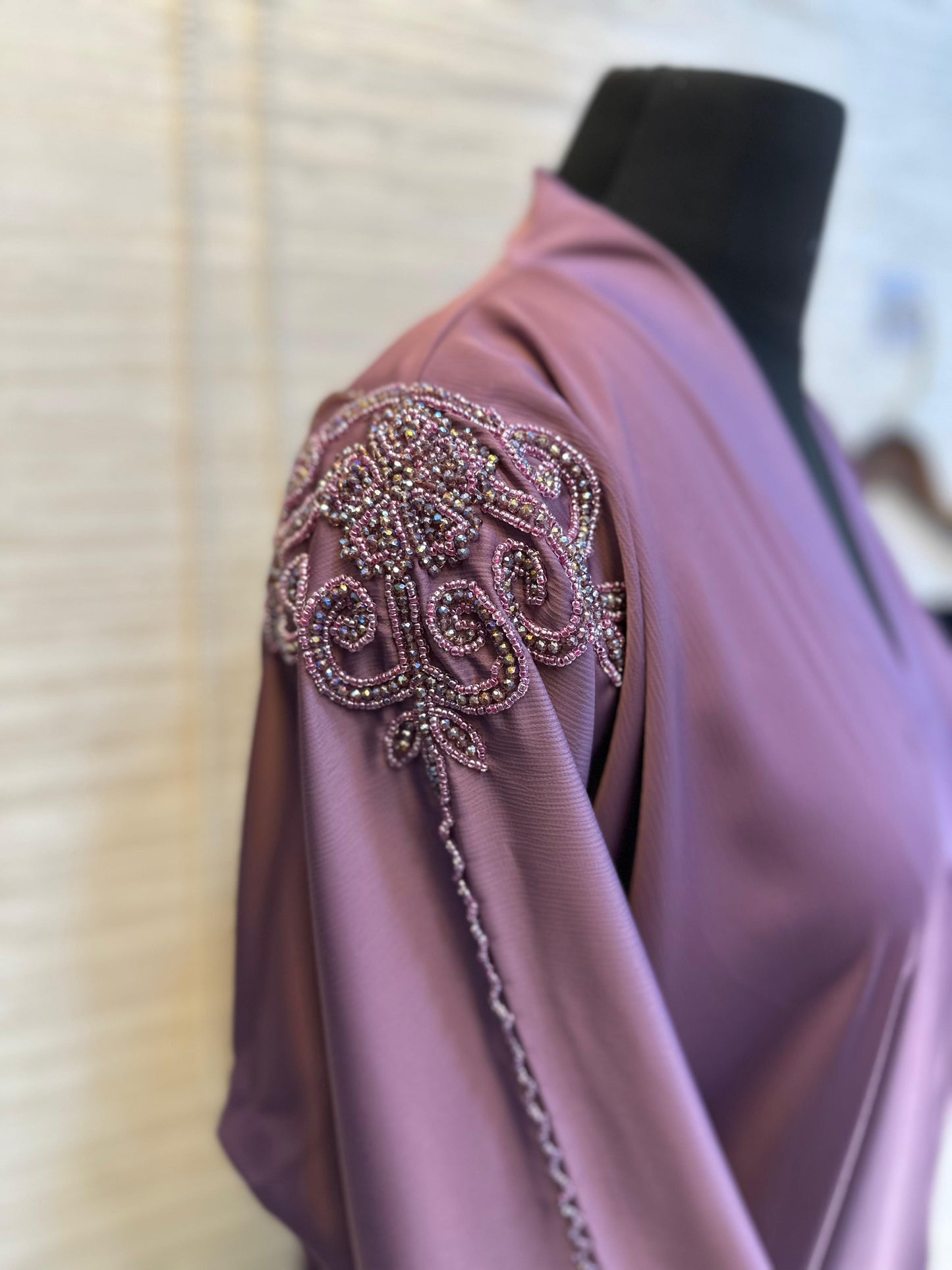 1114 The Premium Abaya - Lavender Gray