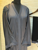 1114 The Premium Abaya - Slate Gray