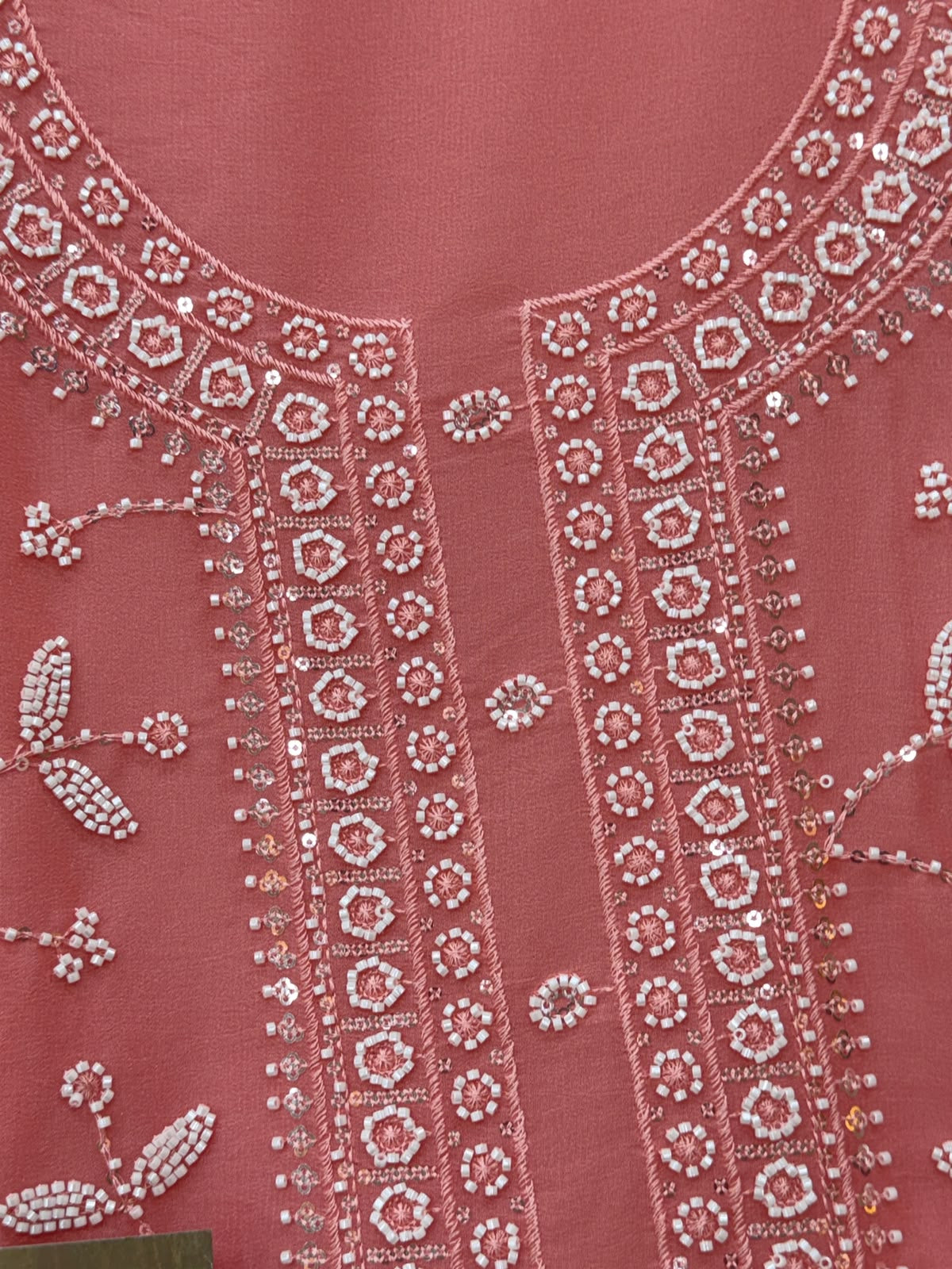 1452 Pakistani Unstitched Partywear - Pink