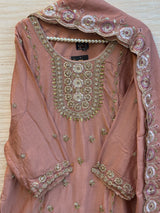1784 Pakistani Party Wear - Dusty Peach