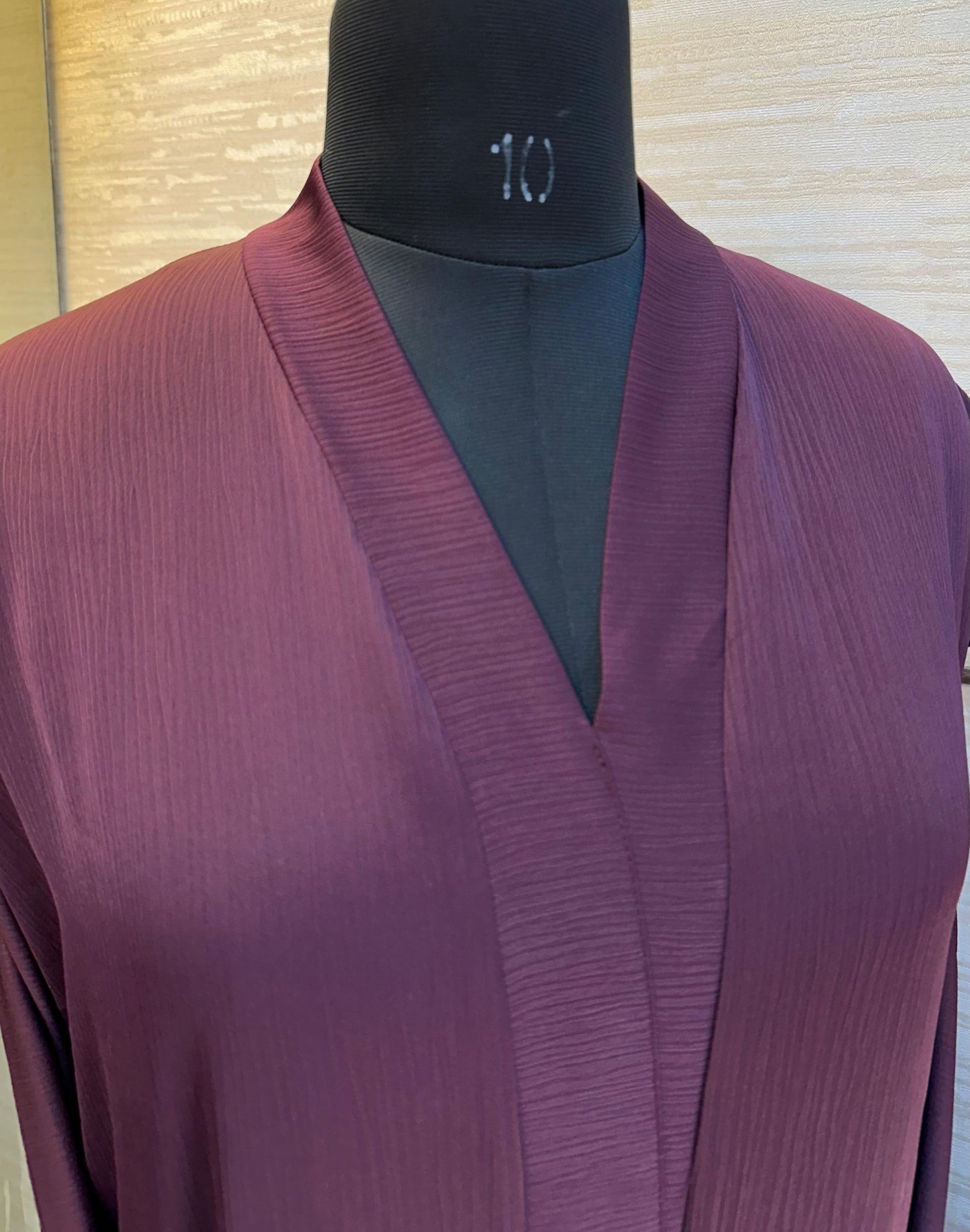 1115 The Premium Abaya - Wine Plum