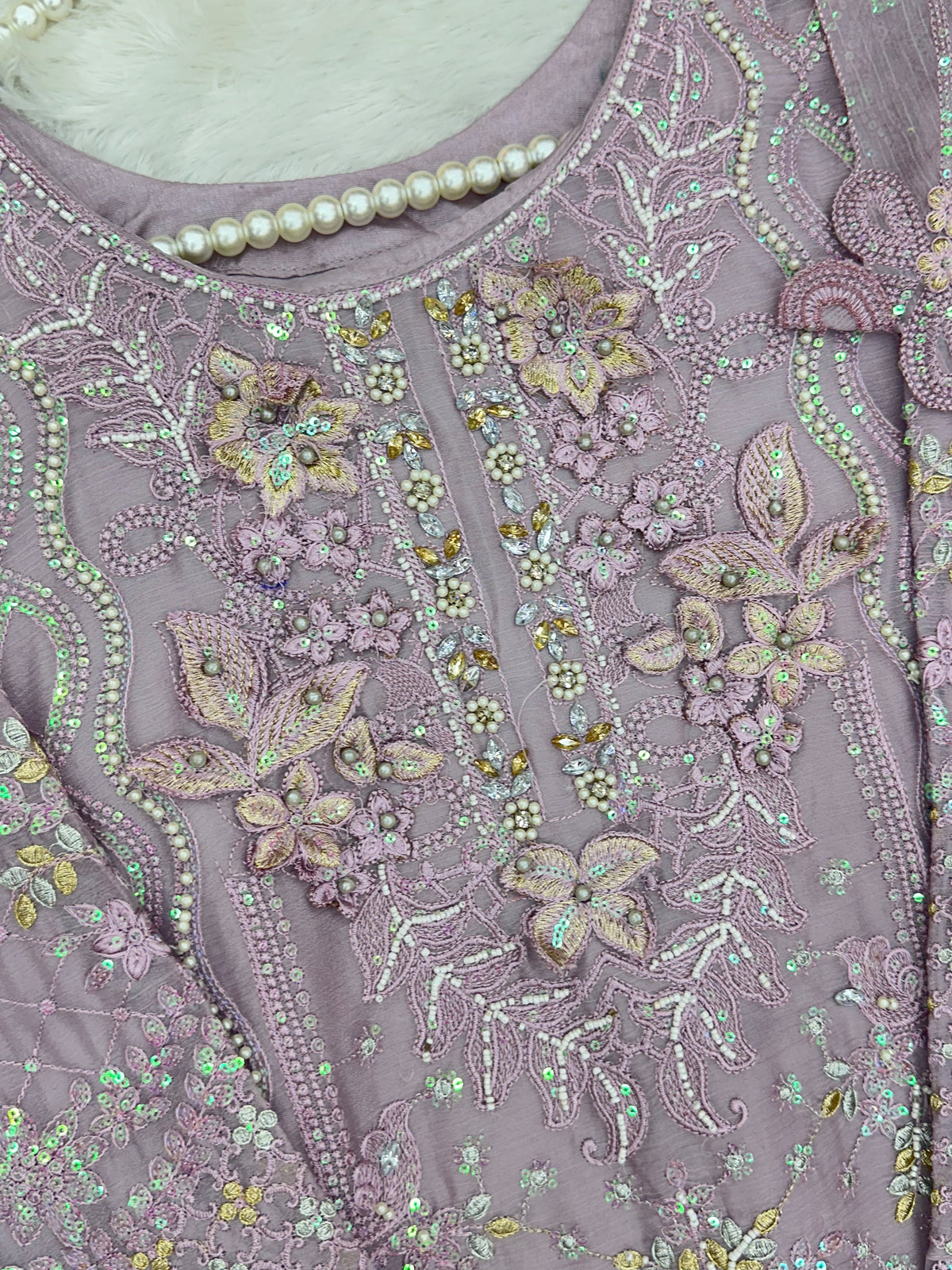 1433 Heavy Pakistani Partywear -  Lilac