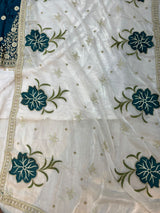 1489 Pakistani Party Wear - Teal Blue