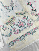 867 Elaf Pakistani Unstitched chikan Lawn Suit