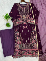 1146 Premium Pakistani Partywear - Burgundy