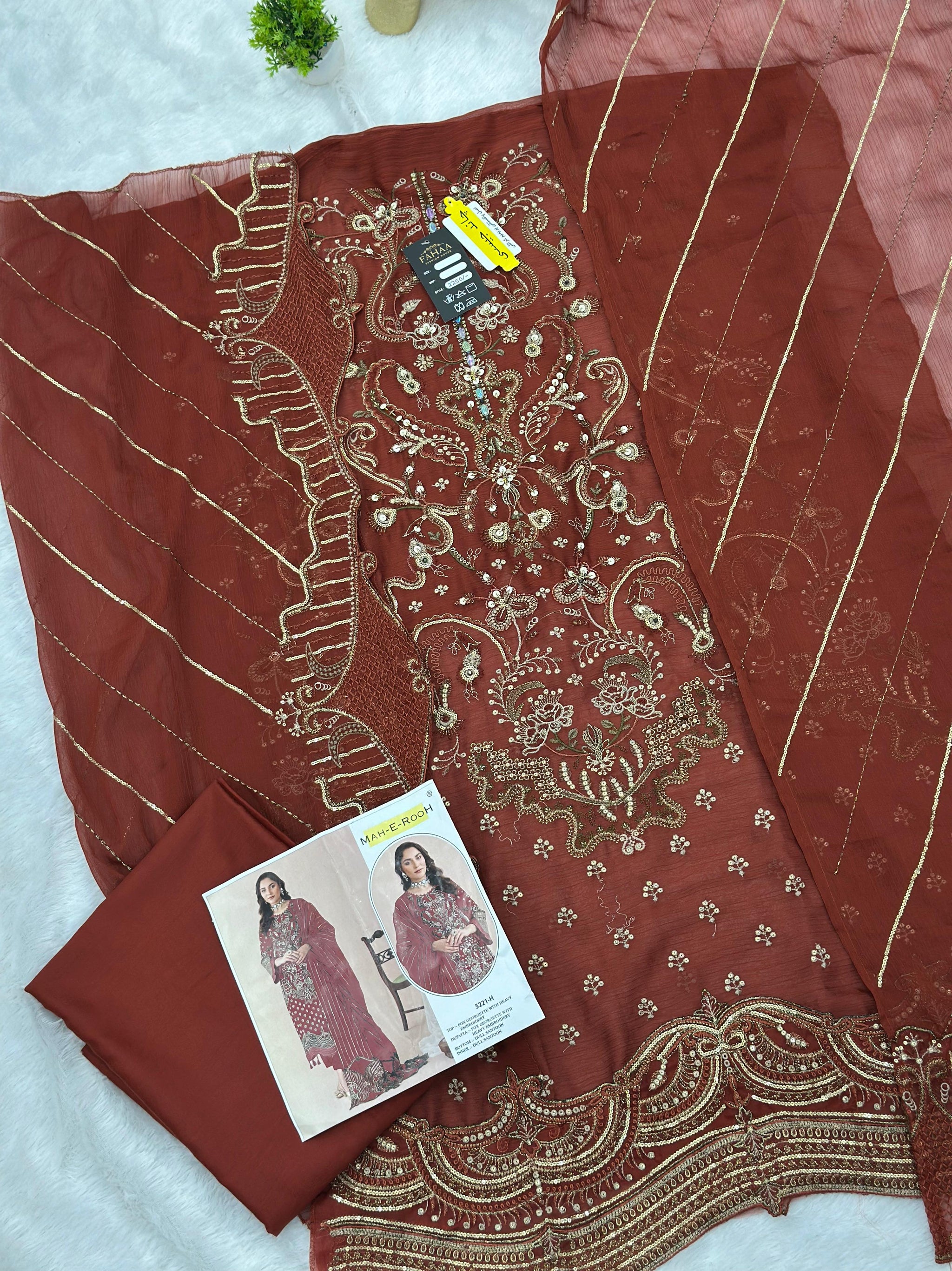 734 Mah-E-Rooh Pakistani Party Wear Unstitched