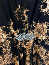 1201 Kaftan Coord Set - Black