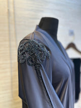 1114 The Premium Abaya - Slate Gray