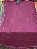 1446 Pakistani Unstitched Partywear - Berry Maroon